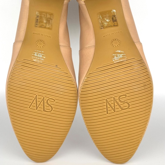 NWT Stuart Weitzman Yuliana 60 Nappa Leather Heeled Boots Adobe Beige Size 6.5 - Picture 6 of 16